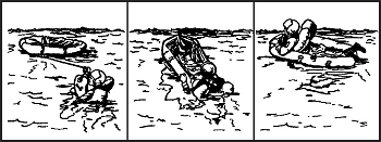 Figure 16-9. Boarding the One-Man Raft