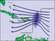 Waves in the trade winds in the Atlantic Ocean&mdash;areas of converging winds that move along the same track as the prevailing wind&mdash;create instabilities in the atmosphere that may lead to the formation of hurricanes.