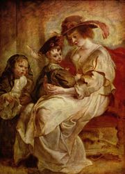 H&eacute;l&egrave;ne Fourment with two of her children, c. 1636.