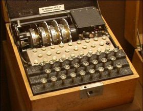 An Enigma model T (Tirpitz)&mdash;a modified commercial Enigma K manufactured for use by the Japanese.