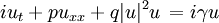 
iu_t+pu_{xx} +q|u|^2u \, =i\gamma u