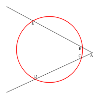 Secant-secant theorem