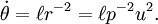 \ \dot \theta =\ell r^{-2}=\ell p^{-2}u^2.
