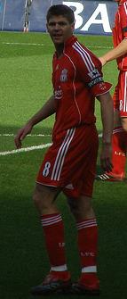 Gerrard playing for Liverpool during the 2006&ndash;07 season