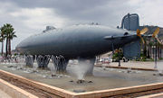 Hull of Peral submarine at Cartagena, Spain