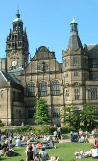 Sheffield Town Hall and the Peace Gardens