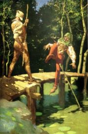 "Little John and Robin Hood" by Frank Godwin.