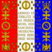 Famous battles and occupied places of La Grande Arm&eacute;e. French peasants that had never stepped a few yards beyond their homes suddenly found themselves at the steps of the Sch&ouml;nbrunn in Vienna and the spires of the Kremlin in Moscow.