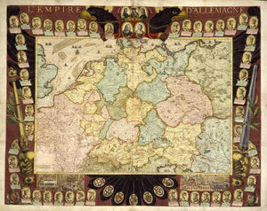 The German Empire in 1705, map "L&rsquo;Empire d&rsquo;Allemagne" from Nicolas de Fer