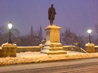 Snow in Aberdeen, on Union Terrace