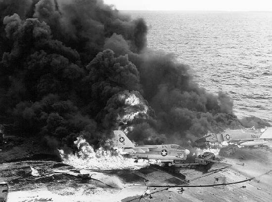 Image:Aircraft burning on USS Enterprise (CVN-65).jpg