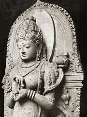 The statue of Praj&ntilde;āpāramitā from Singhasari, East Java.
