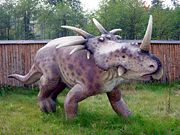 Model Styracosaurus, Bałt&oacute;w Jurassic Park, Poland.