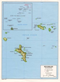 Location of Victoria on Mah&eacute; Island