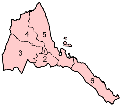 Image:Eritrea regions numbered.png