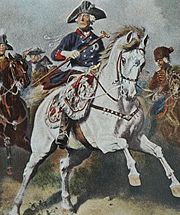Frederick the Great during the Seven Years' War, painting by Richard Kn&ouml;tel.