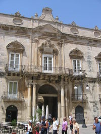 Illustration 18: Palazzo Beneventano del Bosco, Syracuse, designed by Luciano Al&igrave; between 1779&ndash;88 in restrained late Sicilian Baroque. The wrought iron balconies and sweeping curves, however, keep the approaching neoclassicism at bay.