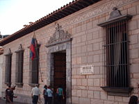 Birthplace of Sim&oacute;n Bol&iacute;var in Venezuela