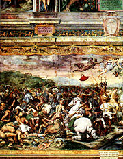 The Battle of the Milvian Bridge by Giulio Romano