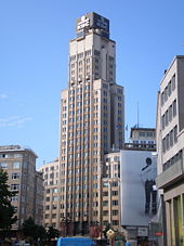 The Boerentoren ('Farmers' tower'), nickname of &ndash; nowadays &ndash; the&nbsp;KBC&nbsp;Bank&nbsp;building in Antwerp.