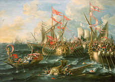 The Battle of Actium, by Lorenzo Castro, painted 1672, National Maritime Museum, London