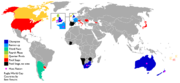 Map of nations best results, excluding nations which unsuccessfully participated in qualifying tournaments.