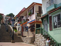 Las Pe&ntilde;as neighbourhood, emblematic district of Guayaquil.