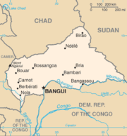 Map of the Central African Republic