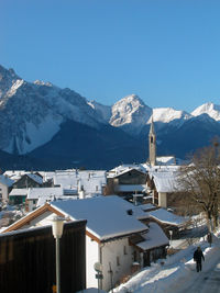 A winter view of Sent in the canton of Graub&uuml;nden.