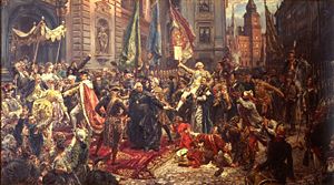 May 3rd Constitution, by Jan Matejko, 1891, oil on canvas, 227&times;446cm. Royal Castle, Warsaw.