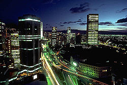 Bogot&aacute; at night