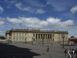 Downtown Bogot&aacute;, the National Capitol Building houses the Colombian Congress.