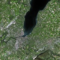 Geneva seen from SPOT Satellite