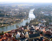 Danube in Ulm, where it separates Ulm in Baden-W&uuml;rttemberg and Neu-Ulm in Bavaria