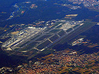 Airwiew of Malpensa International Airport. It handled over 23.8&nbsp;million passengers in 2007.