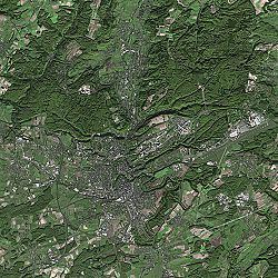 Luxembourg seen from Spot satellite