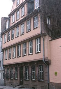 Goethe's birthplace in Frankfurt, Germany (Gro&szlig;er Hirschgraben)