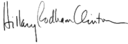 Hillary Rodham Clinton's signature