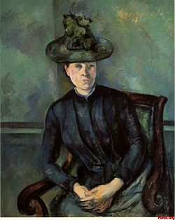 Femme au Chapeau Vert (Woman in a Green Hat. Madame C&eacute;zanne.) 1894-1895