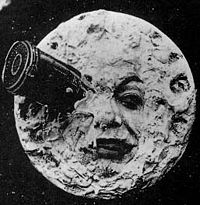 A shot from Georges M&eacute;li&egrave;s Le Voyage dans la Lune (A Trip to the Moon) (1902), an early narrative film.