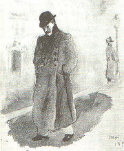 Paul Val&eacute;ry, drawn by himself.