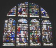 A 16th-century stained glass window