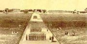 Aldershot Barracks &ndash; North Camp, Central Road as it looked in 1866.