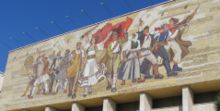 "The Albanians"&nbsp;&ndash;  a mosaic on the fa&ccedil;ade of the National Historical Museum