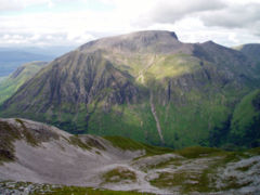 The steep south face of Ben Nevis from Sgurr a' Mh&agrave;im.