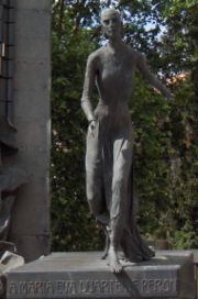 Statue of Eva Per&oacute;n in the Recoleta district of Buenos Aires.