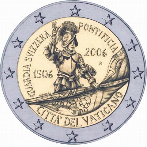 Image:&euro;2 commemorative coin Vatican City 2006.jpg