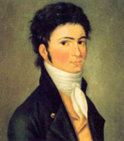 Portrait of Beethoven as a young man by Carl Traugott Riedel (1769 &ndash; 1832)