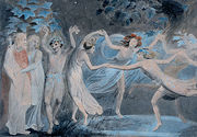 Oberon, Titania and Puck with Fairies Dancing. By William Blake, c. 1786. Tate Britain.