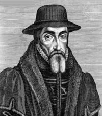 John Foxe (1517-1587) was a Puritan most famous for his book Foxe's Book of Martyrs which chronicled the Marian Persecutions. In 1570, Foxe called for further reforms to the Church of England, but was rebuffed by the queen.
